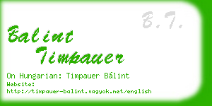 balint timpauer business card